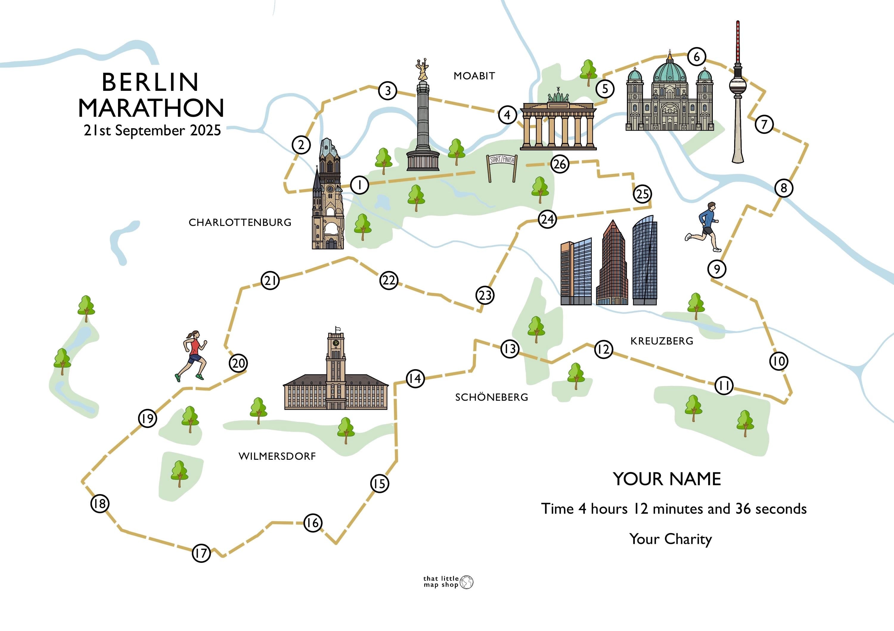 Berlin Marathon Race Map