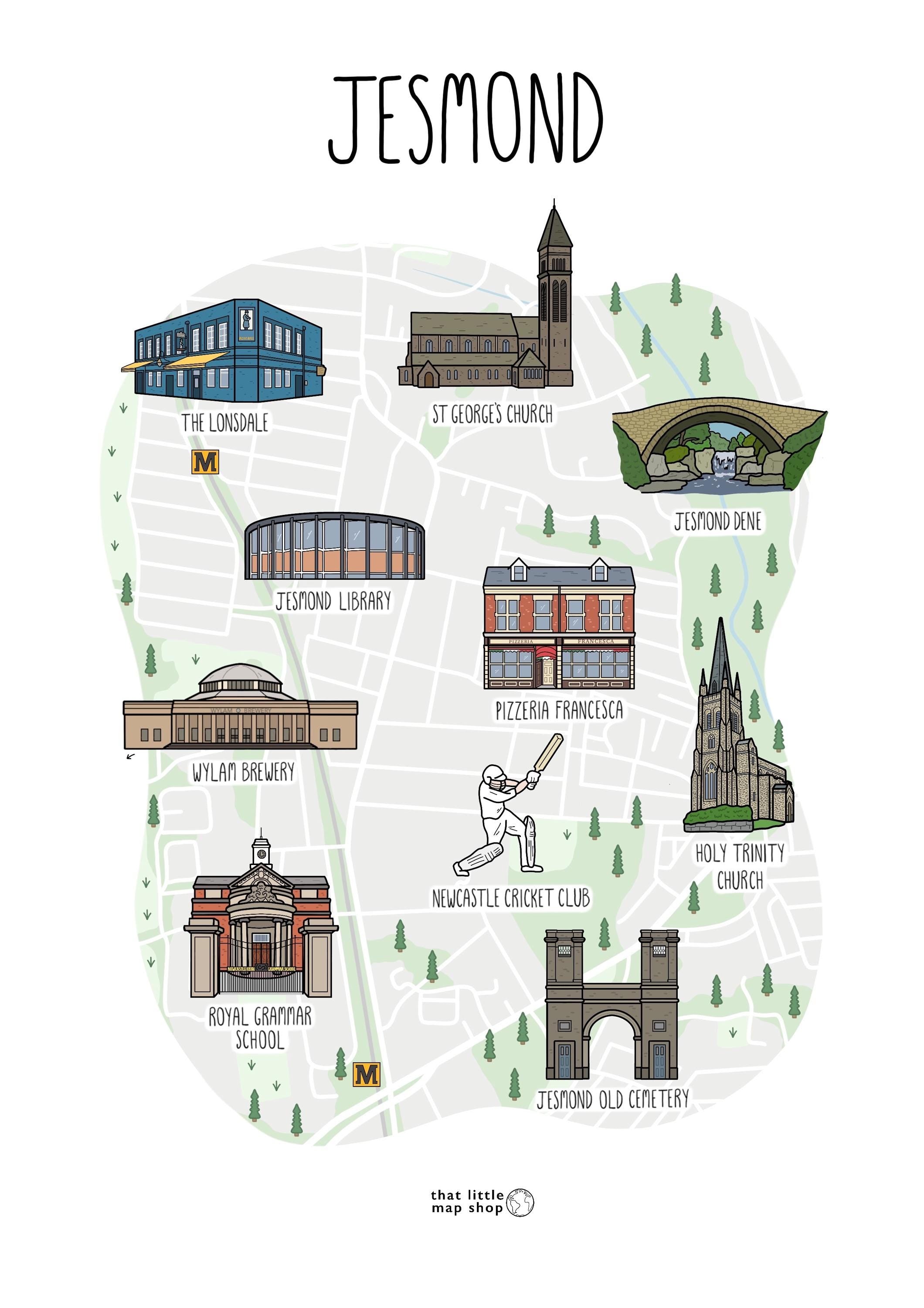 Jesmond Map